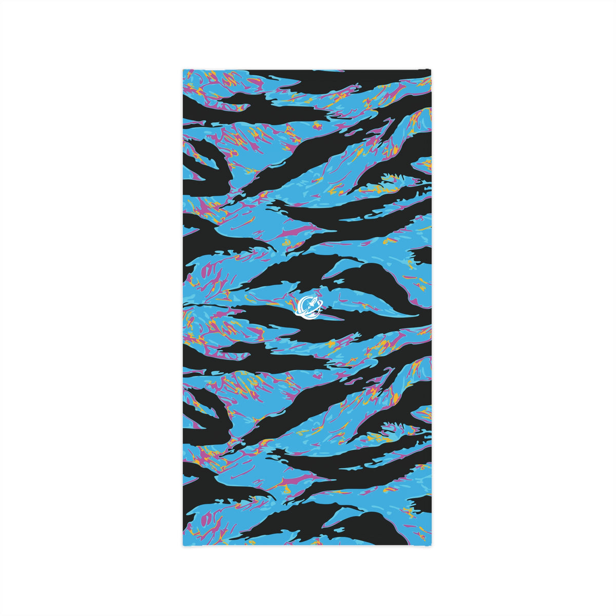 Miami Tiger Stripe lightweight neck gaiter with all-over tiger stripe print by Printify, made for versatile face and neck coverage.