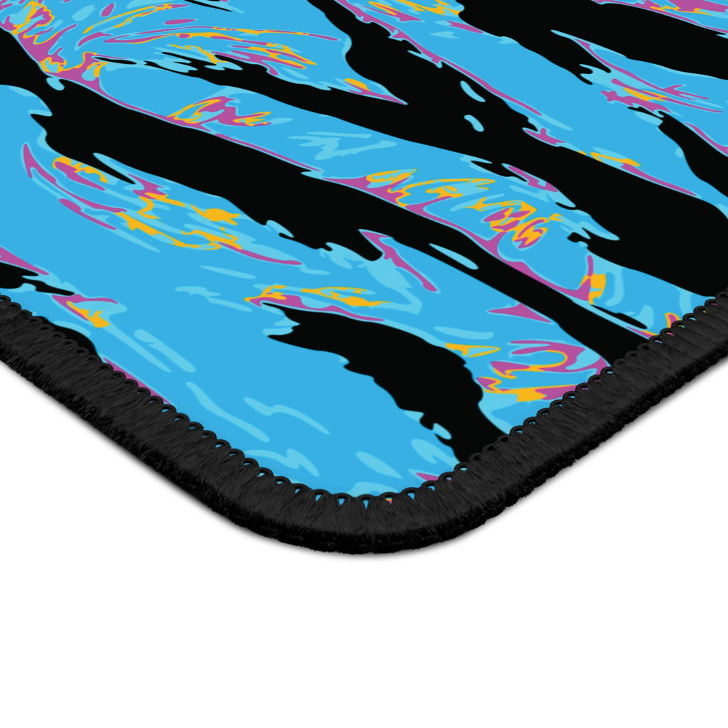 Printify Miami Tiger Stripe mouse pad featuring bold tiger stripe pattern, ideal for home decor and computer workspace.