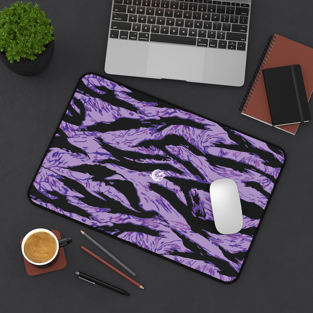 Purple Panther Tiger desk mat with bold tiger and panther design, perfect for home decor and office use.