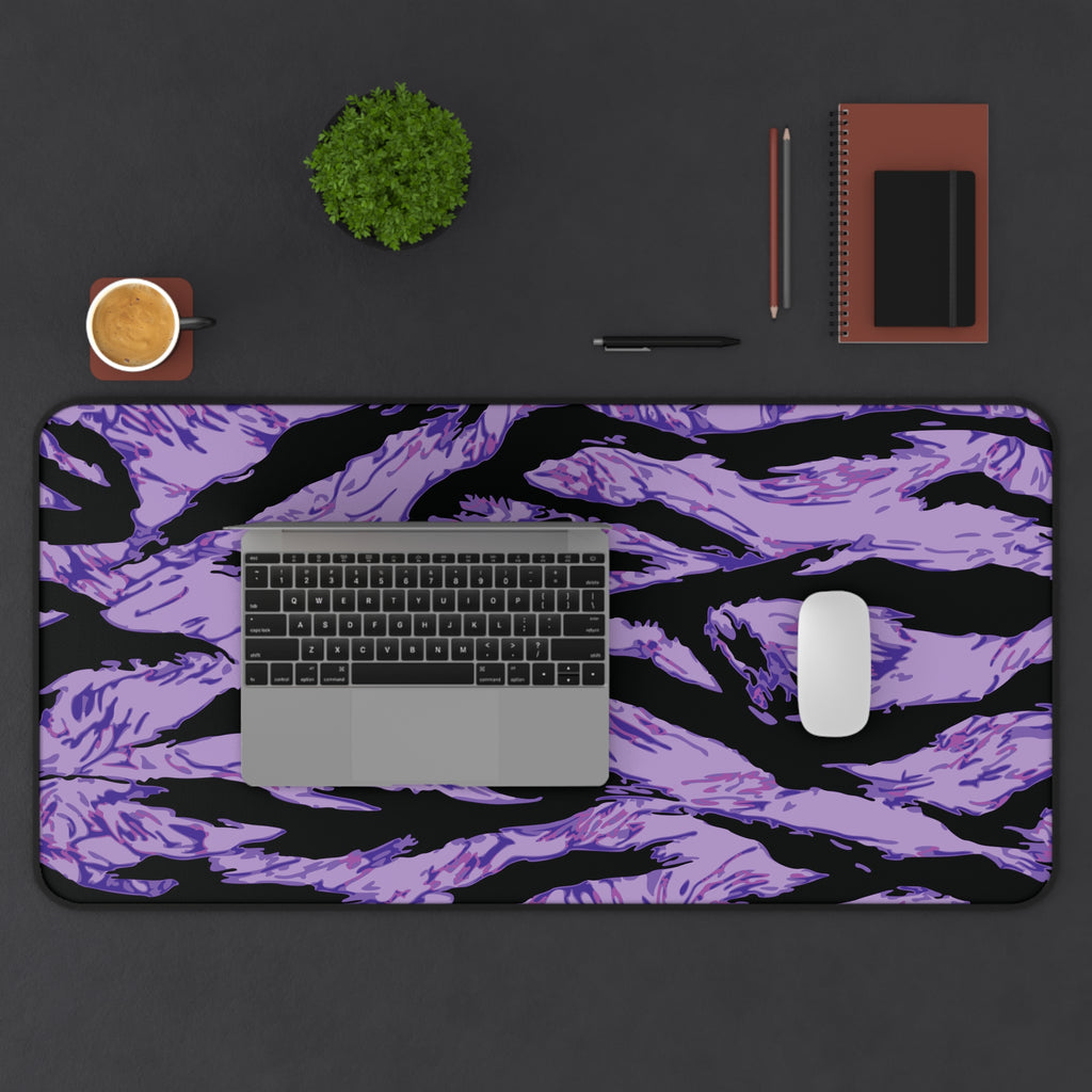 Purple Panther Tiger desk mat featuring a vibrant tiger design, perfect for home decor and office organization.