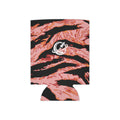 Blood orange tiger stripe drink jacket accessory with vibrant orange and black tiger stripe pattern, designed by Printify.