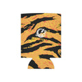 Tangerine tiger stripe drink jacket accessory with orange and black tiger pattern, designed to fit beverage bottles, by Printify.