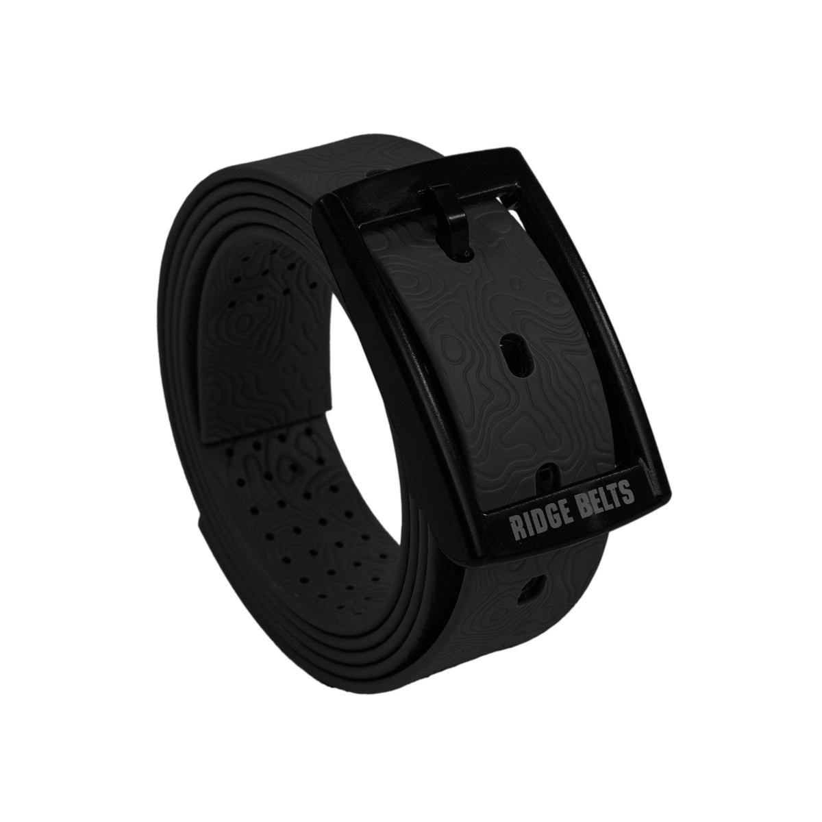 Black Ridge Belts lightweight belt with a simple buckle, designed for casual and everyday wear.